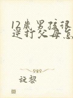 12岁男孩很叛逆打父母怎么办封面