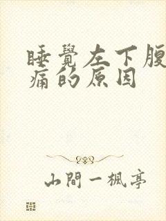 睡觉左下腹部隐痛的原因