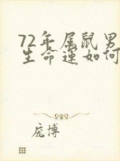 72年属鼠男一生命运如何封面