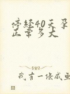 停经40天孕囊正常多大