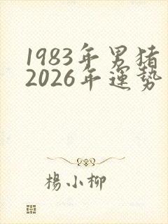 1983年男猪2026年运势及运程
