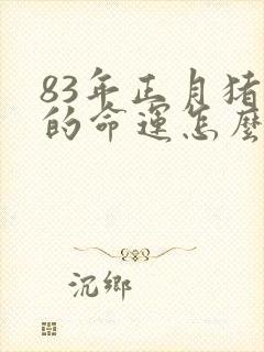 83年正月猪男的命运怎么样