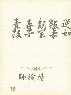 青春期叛逆期男孩子家长如何沟通