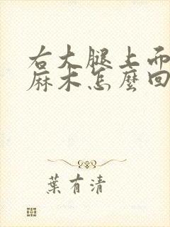 右大腿上面表皮麻木怎么回事封面