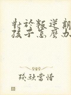 对于叛逆期的男孩子怎么办封面