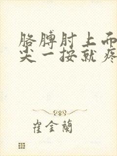 胳膊肘上面骨头尖一按就疼