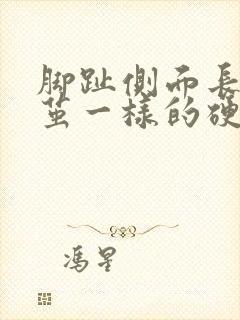 脚趾侧面长了个茧一样的硬硬的