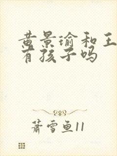 黄景瑜和王雨馨有孩子吗封面