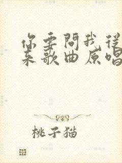 你要问我从哪里来歌曲原唱封面