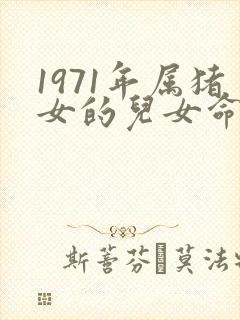 1971年属猪女的儿女命运封面