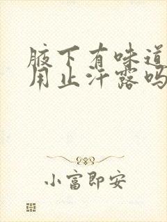 腋下有味道可以用止汗露吗