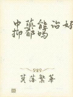 中药能治好失眠抑郁吗