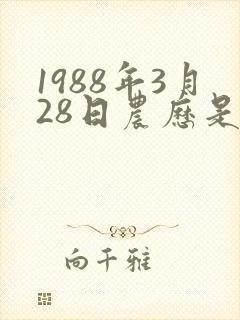 1988年3月28日农历是什么命