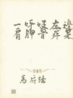 一呼吸左边后背肩胛骨疼是怎么回事