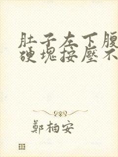 肚子左下腹有个硬块按压不疼