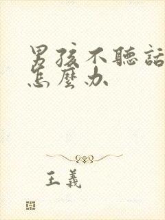 男孩不听话叛逆怎么办