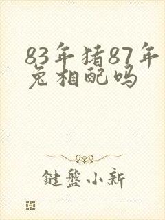 83年猪87年兔相配吗