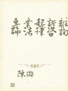 专业起诉离婚律师法律咨询