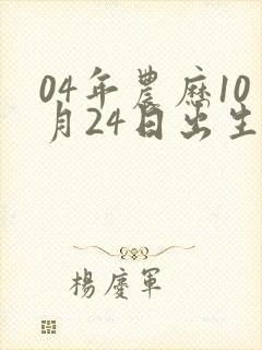 04年农历10月24日出生的命运怎样