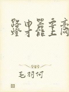 路由器要亮几个灯才能上网