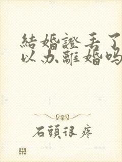 结婚证丢了,可以办离婚吗封面