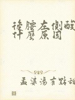 后腰左侧酸胀是什么原因