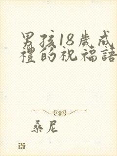 男孩18岁成人礼的祝福语封面