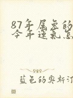 87年属兔的人今年运气怎么样