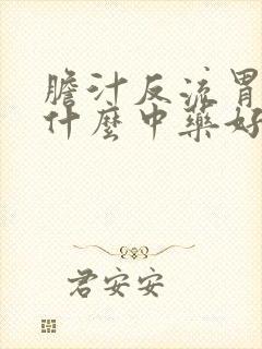 胆汁反流胃炎吃什么中药好