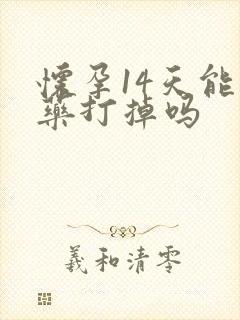 怀孕14天能吃药打掉吗