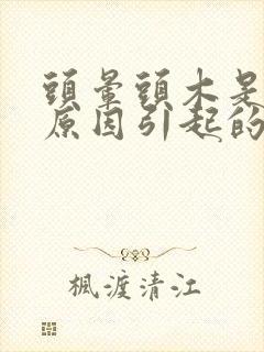 头晕头木是什么原因引起的