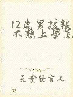 12岁男孩叛逆不想上学怎么办