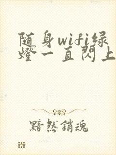 随身wifi绿灯一直闪上不了网