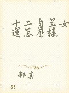 十二月羊女的命运怎么样封面