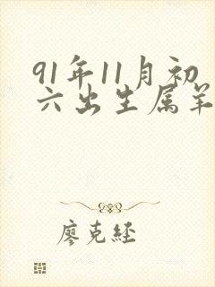 91年11月初六出生属羊的八字好不好