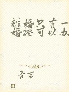 离婚只有一本结婚证可以办理离婚吗封面