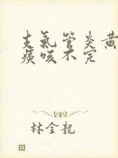 支气管炎黄色的痰咳不完