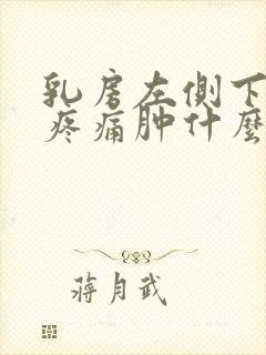 乳房左侧下边缘疼痛肿什么原因