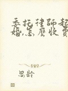 委托律师起诉离婚,怎么收费的