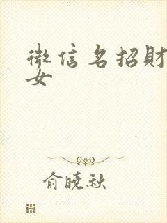 微信名招财好运女