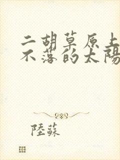 二胡草原上升起不落的太阳曲谱封面