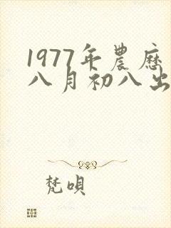 1977年农历八月初八出生的命运