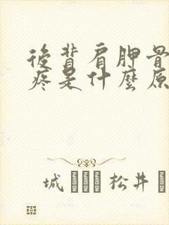 后背肩胛骨中间疼是什么原因