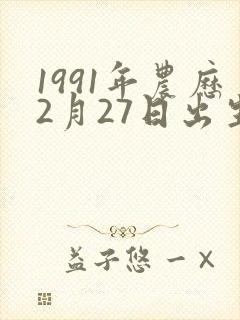 1991年农历2月27日出生是什么命
