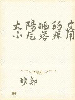 太阳晒的皮肤起小疙瘩痒用什么药