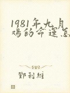 1981年九月鸡的命运怎么样封面