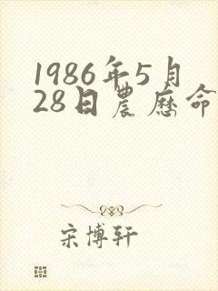 1986年5月28日农历命运