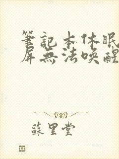 笔记本休眠后黑屏无法唤醒怎么办