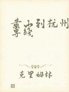 黄山到杭州货运专线封面