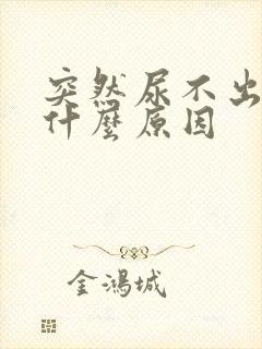 突然尿不出尿是什么原因